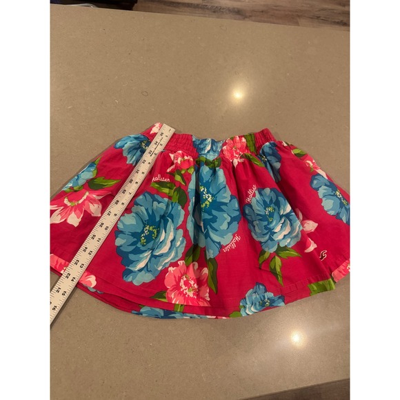 Hollister y2k Floral Mini Skirt Pink Blue Women's Medium Casual Summer - Picture 4 of 4